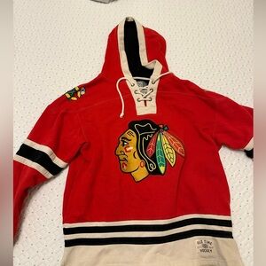 Chicago Black Hawks Vintage Style Hoodie